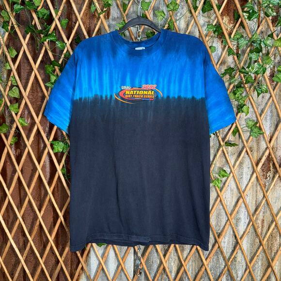 Vintage Y2K drag race motorcycle tie dye biker 2000s t-shirt - Picture 2 of 4